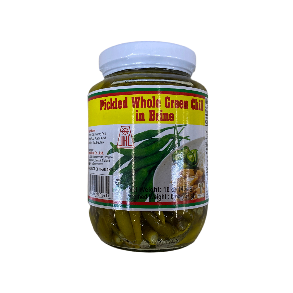 JHL Pickled Whole Green Chili - 一华牌腌青辣椒 16oz/454g