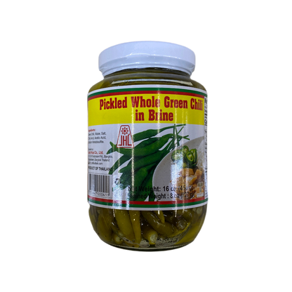 JHL Pickled Whole Green Chili - 一华牌腌青辣椒 16oz/454g