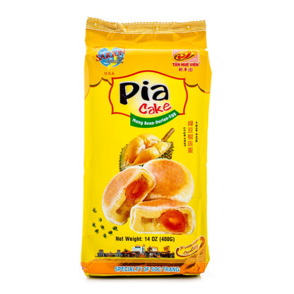 Tan Hue Vien Saigon Pia Cake, Multiple Flavors - 新华园 PIA榴莲酥皮饼 14oz/400g