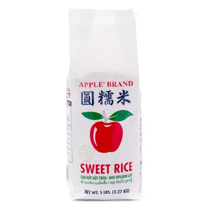 蘋果牌圓糯米5磅- Apple Brand Sweet Rice Short Grained 5lbs