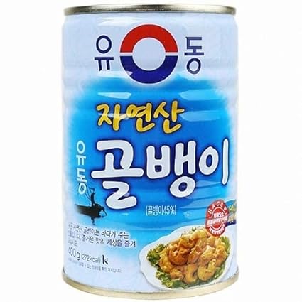 YooDong Korean Canned Bai Top Shell/ Cockle 유동골뱅이/왕꼬막9.87oz - Yoodong 螺肉罐頭400 克