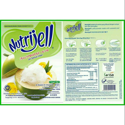 Nutrijell Jelly Powder Kelapa Muda (Coconut), 15 Gram - 冻子粉