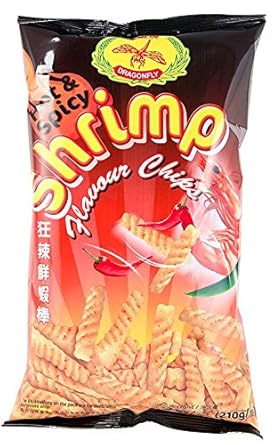 DRAGONFLY SHRIMP CHIPS (HOT & SPICY)7.3OZ - 蜻蜓牌 虾片