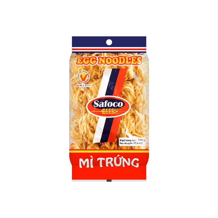 Safoco Egg Noodles (Thin Yarn) 500g - 越南SAFOCO 高級乾粗蛋麵500g