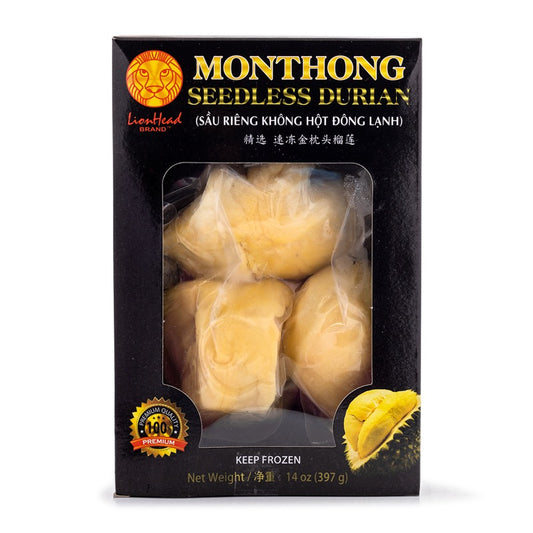 Lion Head Sau Ri Durian Seedless - 精选速冻金枕头榴莲 14oz