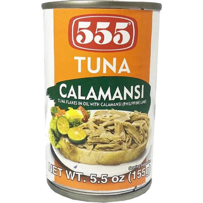 555 Tuna Calamansi Tuna Flakes in Oil with Calamansi (Philippine Lime) 155g