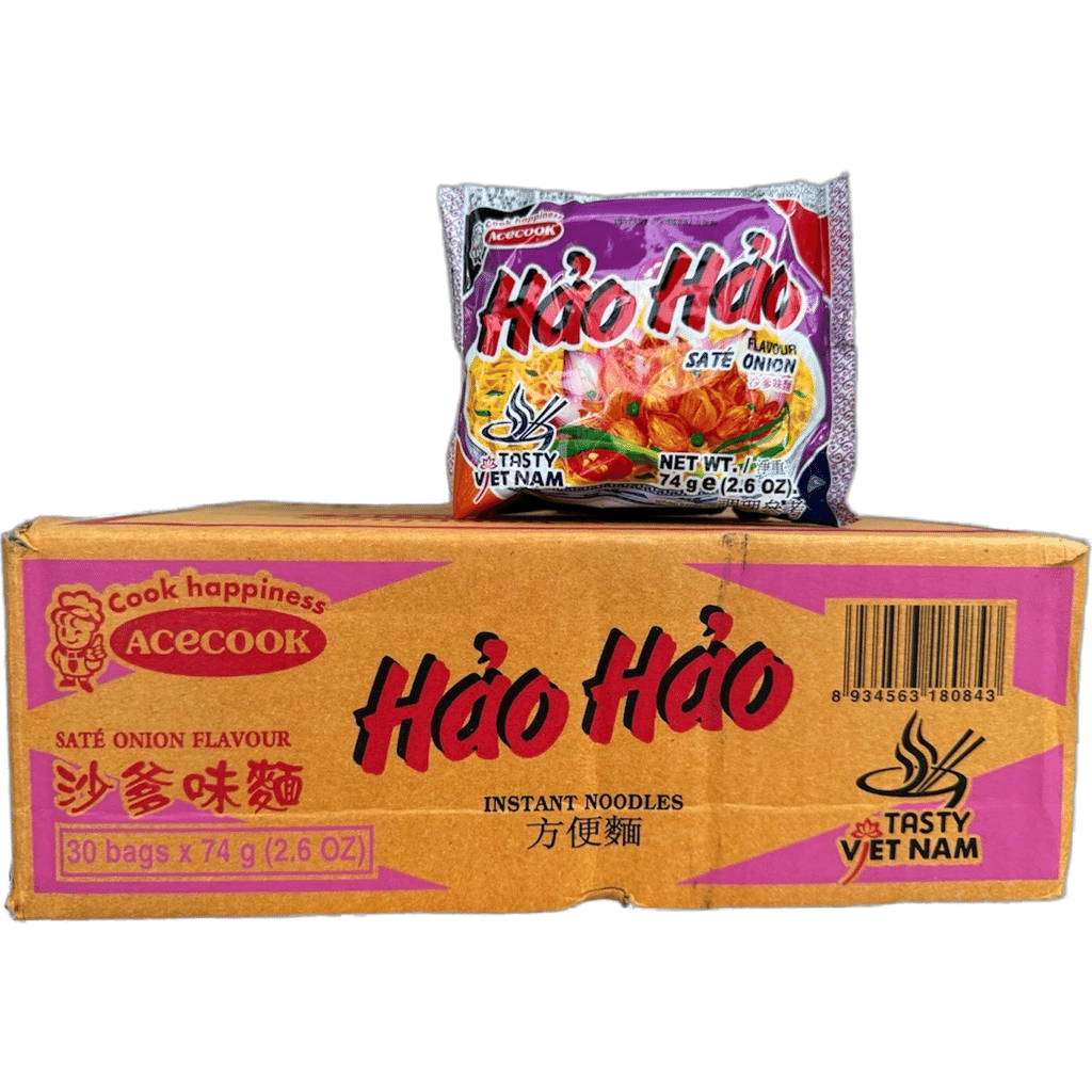 (CASE)Acecook HAO HAO SATE ONION NOODLE 30*2.6 oz - 好好沙爹洋葱面 1 箱