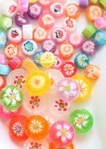 Taiki Hana-komon Traditional Japanese Hard Candy 5.28 oz(150g) Floral Design - 日本糖果