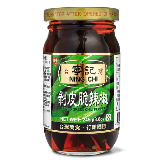 台湾宁记 剥皮脆辣椒 - Ning Chi Skinned Green Peppers 245 g