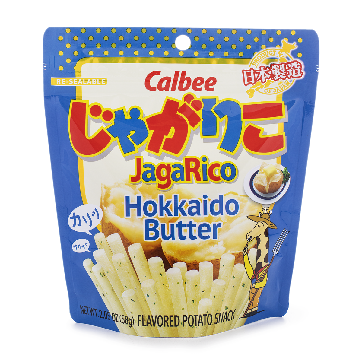 Calbee Jagarico Hokkaido Butter 58 g - 卡乐比 Jagarico 北海道奶油薯条 58 克