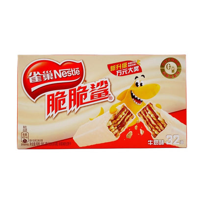 NESTLE Crunchy Shark White Chocolate Wafers, 21oz - 雀巢脆脆鯊威化巧克力餅乾牛奶口味595g