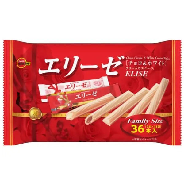 Bourbon Elise Chocolate Wafer Sticks - Cocoa & Milk 36pcs