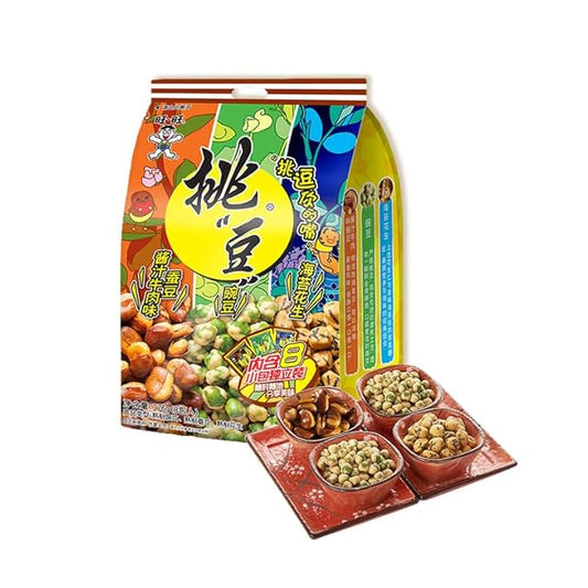 WANT WANT Chinese Snack Cookies - 旺旺挑逗綜合裝花生豌豆蠶豆小吃零食176g/袋