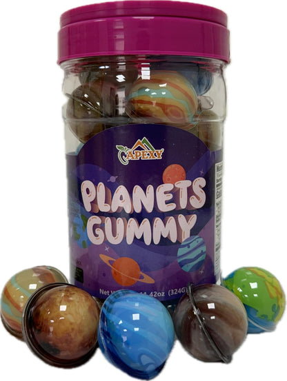 Apexy Mixed Planets Gummy Candy with Fruity Liquid Center - 星球草莓夹心软糖 11.42oz/324g