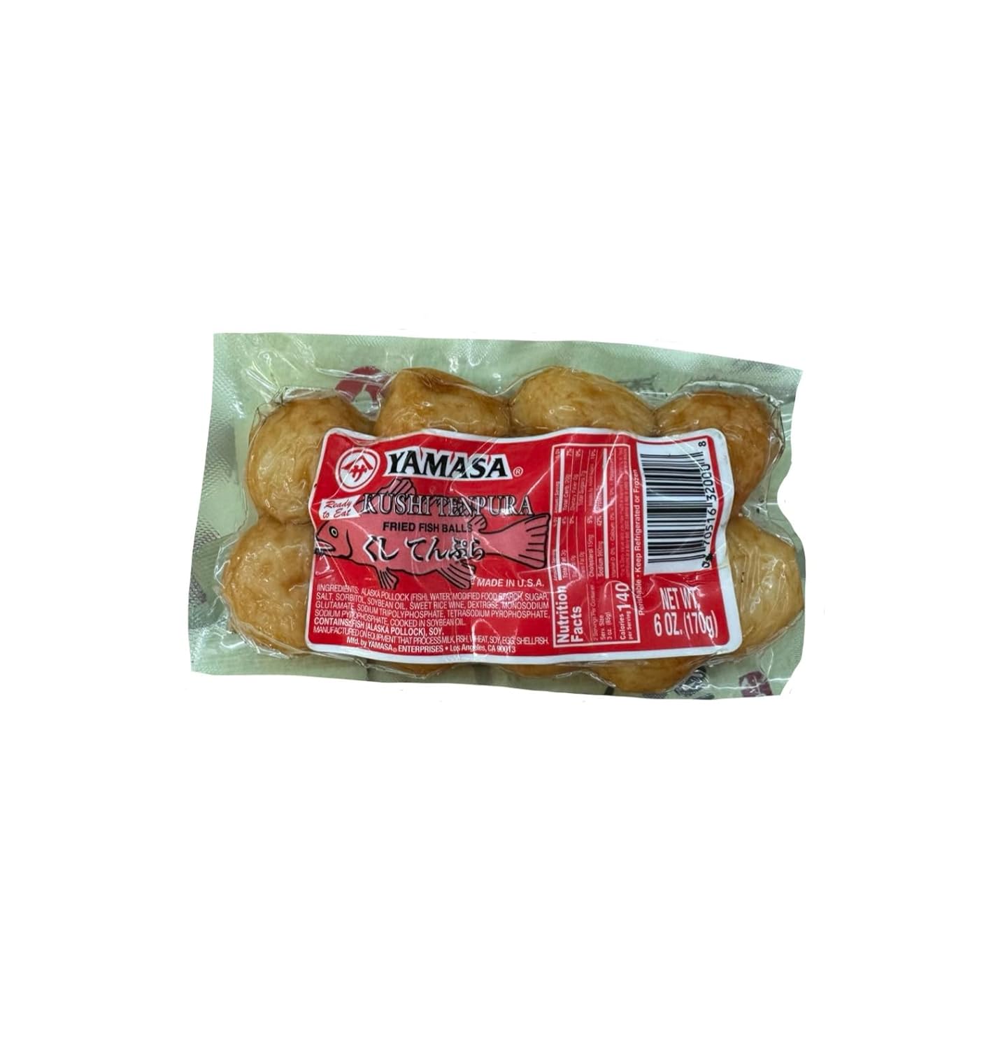 Yamasa Fried Fishball Kushi Tenpura 6 oz