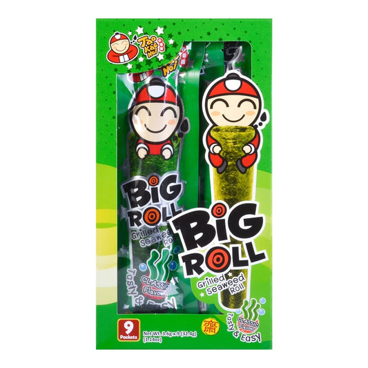 TAO KAE NOI Big Roll Grilled Seaweed Roll Original Flavor, 9 Pieces  - 泰国小老板 BIG ROLL经典紫菜卷 原味 9条入