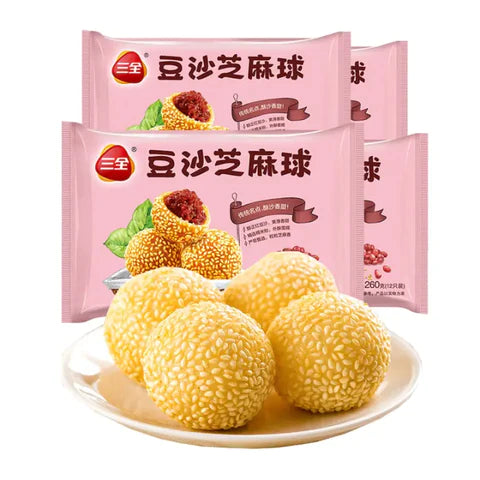 三全豆沙芝麻球260g - Sanquan Bean Paste Sesame Balls 260g