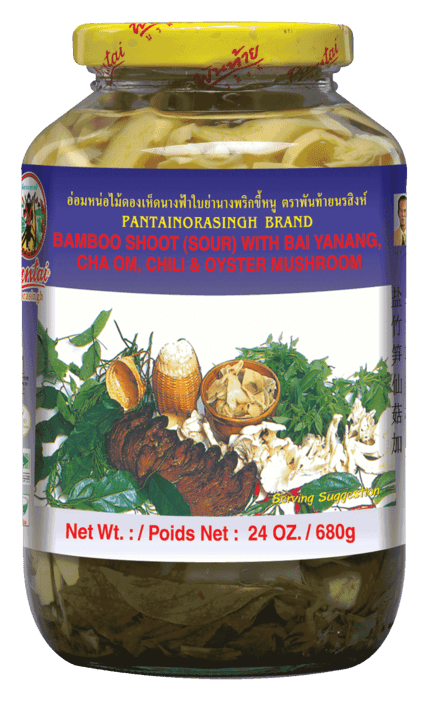 Pantai Bamboo Shoot (Sour) w/ Bai Yanang, Cha Om, Chili & Oyster Mushroom 24 oz (680g)