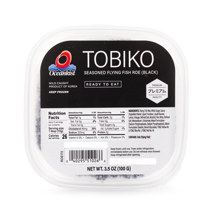 Oceankist Tobiko Black Flying Fish Roe 100 g - 野生飞鱼子酱 黑色 100 克