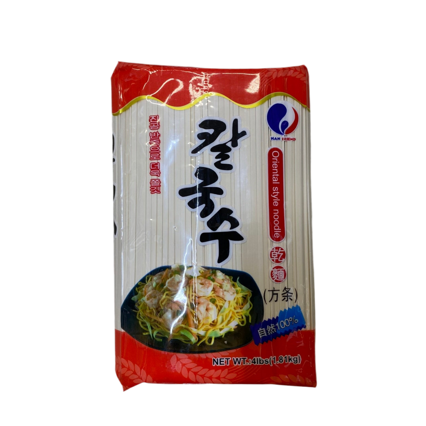 HF ORIENTAL STYLE NOODLE PASTA - 韩味缘 干面 方条 4 lbs/1.81 kg