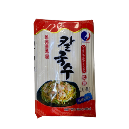 HF ORIENTAL STYLE NOODLE PASTA - 韩味缘 干面 方条 4 lbs/1.81 kg