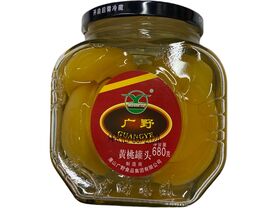 GY YELLOW PEACH FRUITS CANNED - 广野 黄桃水果罐头 680g