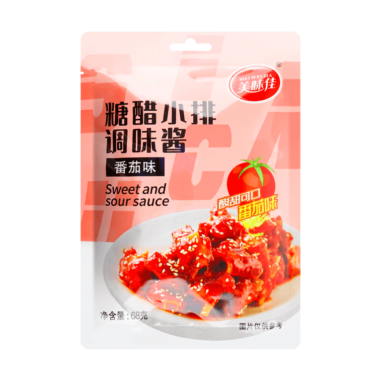 MEIWEIJIA Sweet and Sour Spare Ribs Seasoning Sauce Tomato Flavor 2.29 oz - 美味佳 糖醋小排调味酱 番茄味