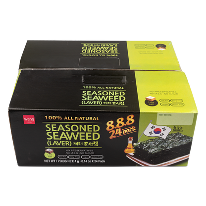 Wang Korea Traditional Seasoned Seaweed 24pk 1 each - 韓國Wang传统风味海苔  24包 1 份