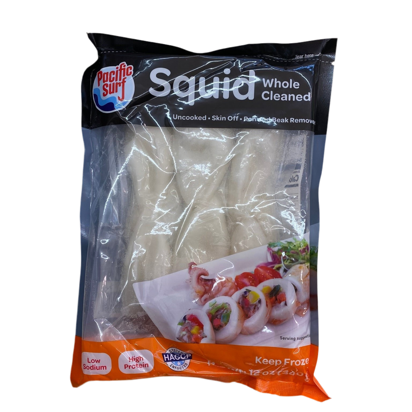 Squid Whole Cleaned 12 oz - 魷魚（清理）