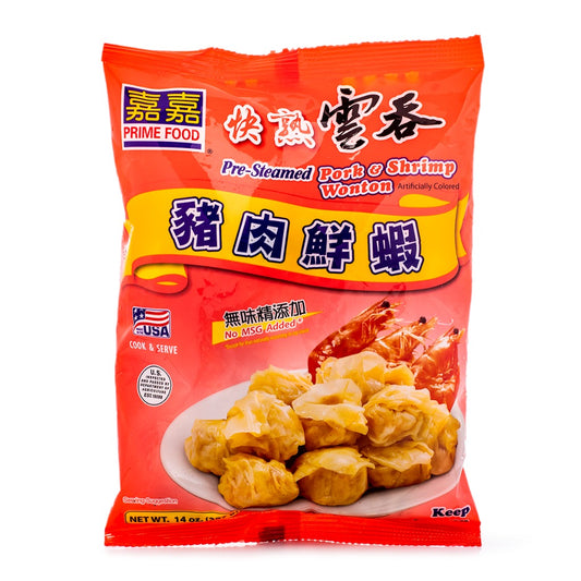 Prime Food Pork and Shrimp Wonton Cooked - 嘉嘉豬肉鮮蝦熟雲吞1 lb