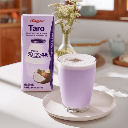 BINGGRAE Korean Taro Flavored Milk - 韩国宾格瑞 香芋牛奶 6盒装 6*200ml