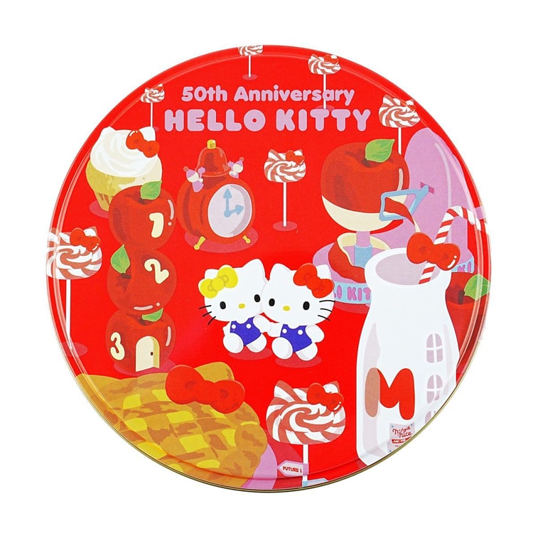 Hello Kitty 50th Biscuit Tin ,2.11 oz - 凯蒂猫50周年饼干盒