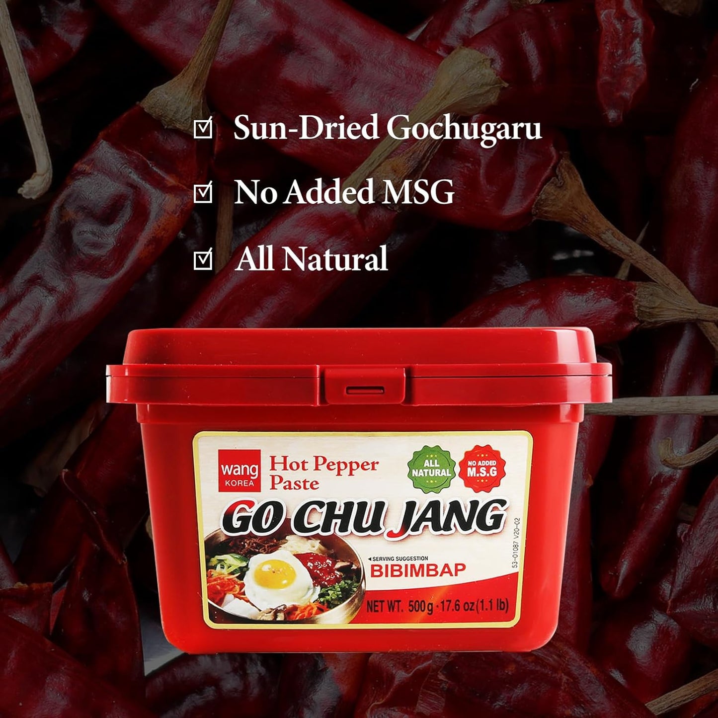 WANG 韓國辣醬- Wang Gochujang, Korean Red Pepper Paste, 1.1 Pound