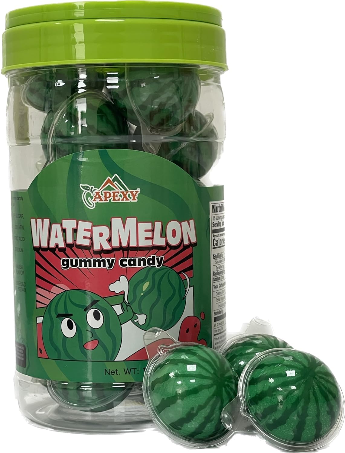 Apexy Watermelon Gummy Candy with Fruity Liquid Center - 西瓜味夹心软糖 11.42oz