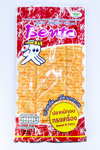 BENTO Dried Squid Sweet & Spicy  22g - 泰国BENTO 秘制湿鱿鱼干 甜辣味 22g