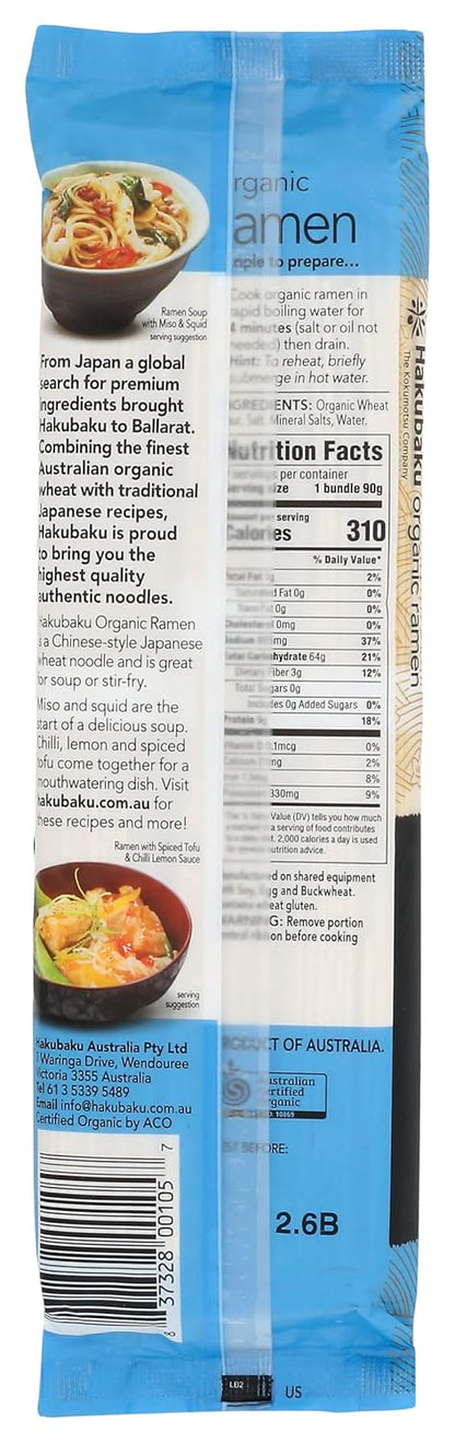 Hakubaku Organic Ramen Noodles, 9.5 oz