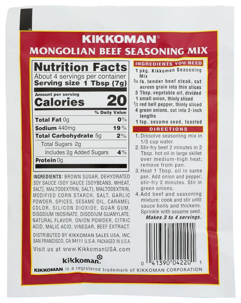 Kikkoman MONGOLIAN BEEF Seasoning Mix 28.3g - 日本万字 蒙古牛肉调味料 28.3g