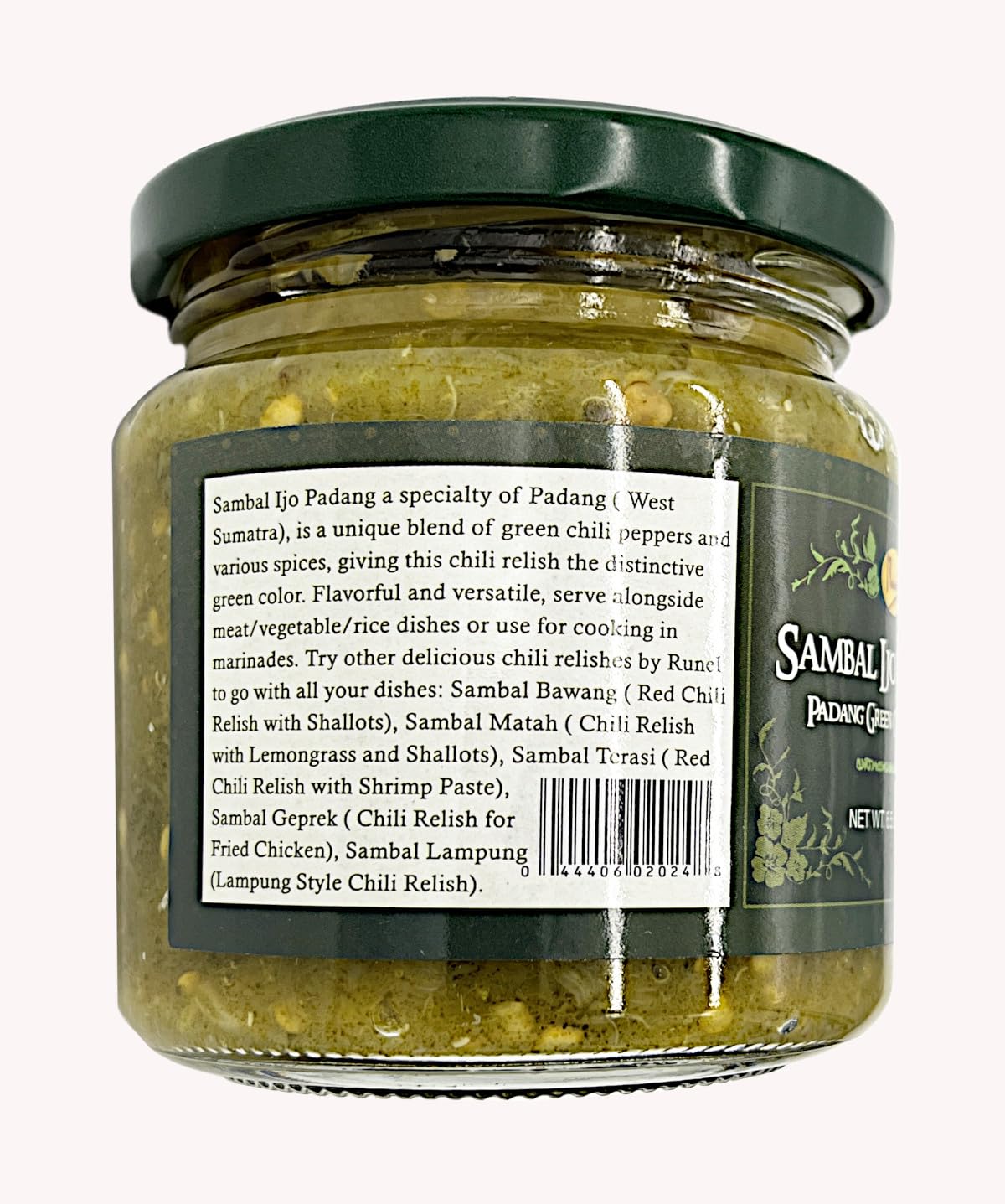 SAMBAL IJO PADANG - Padang Green Chili Sauce 6.5oz/185g - 綠辣椒醬