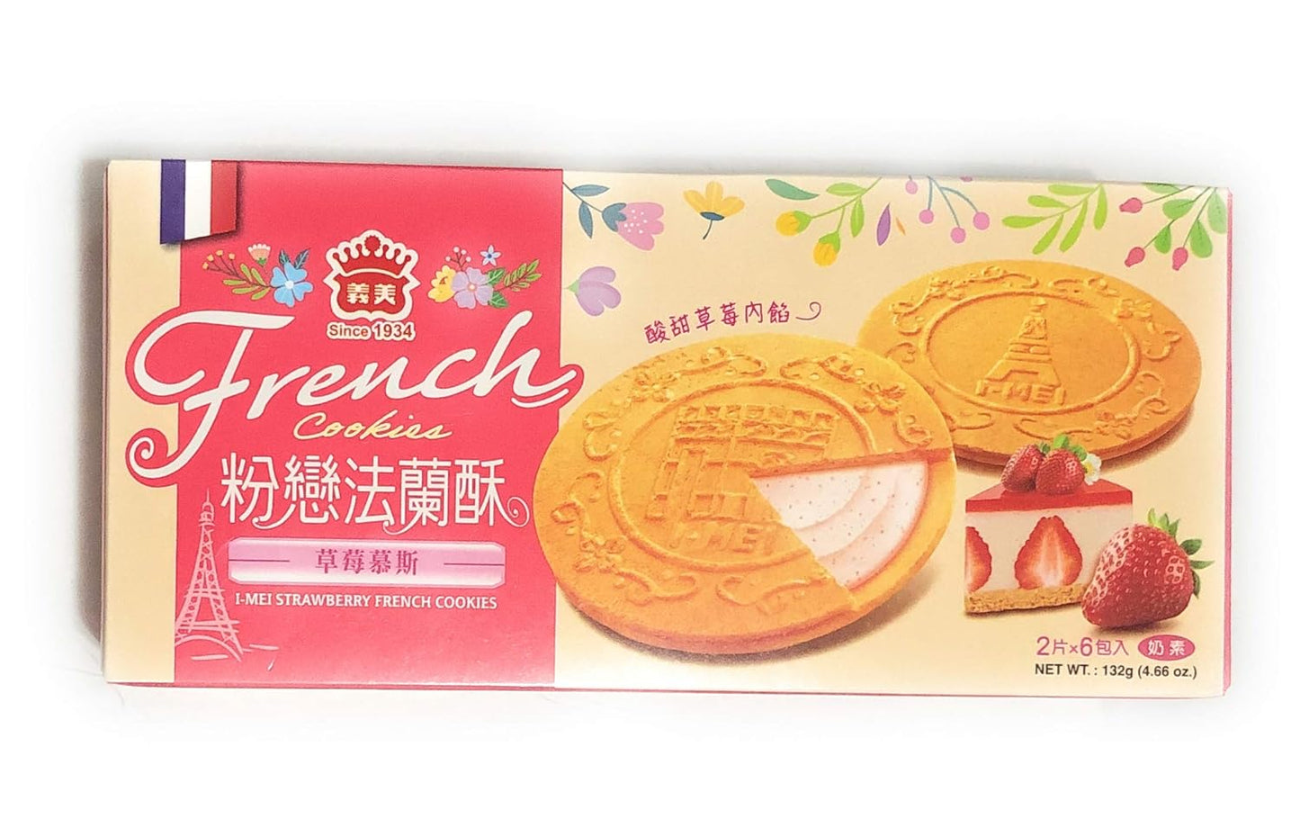 义美 粉恋法兰酥 - I Mel French Cookies Strawberry Flavor 132g