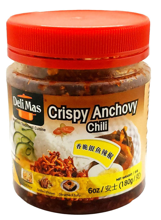 Deli Mas Crispy Anchovy Chili 6 oz- 香脆银鱼辣椒