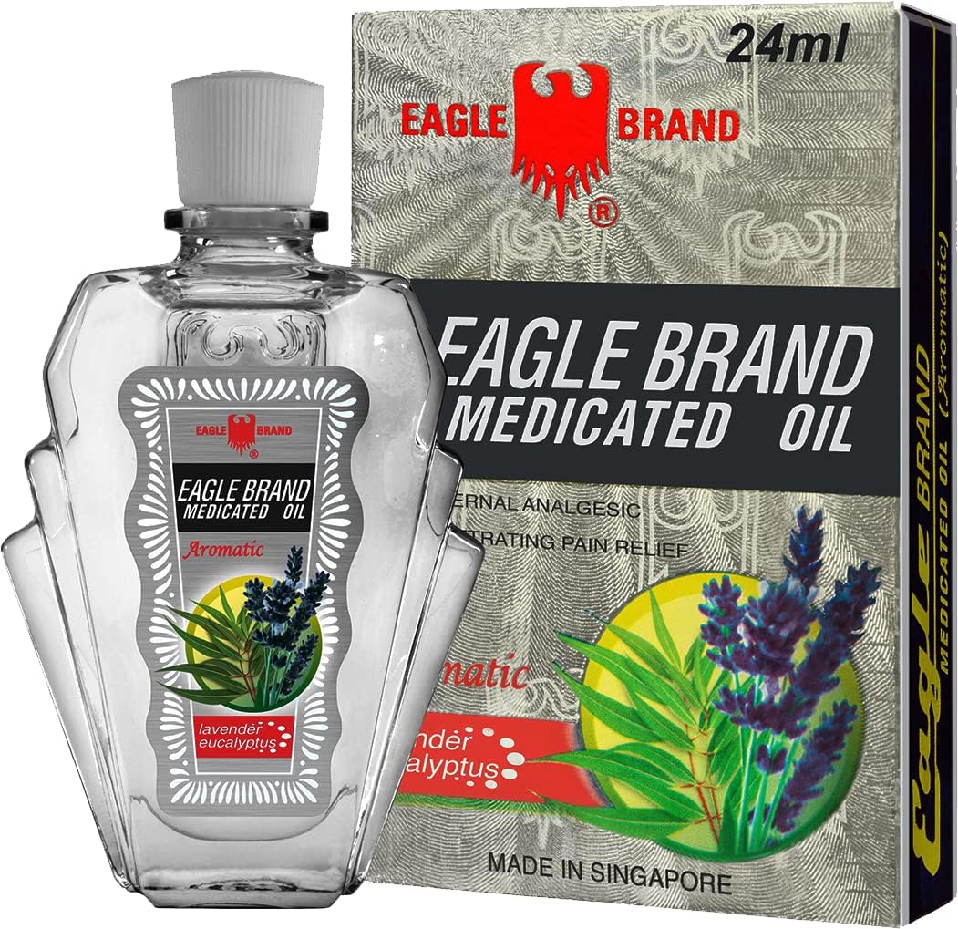 德國鷹標風油精(薰衣草尤加利香味) 24ml - Eagle Brand Natural Medicated Oil (Aromatic-Lavender Eucalyptus) Dầu gió 0.8oz