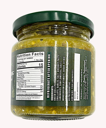 SAMBAL IJO PADANG - Padang Green Chili Sauce 6.5oz/185g - 綠辣椒醬