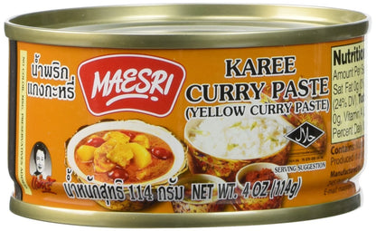 MAESRI Yellow Curry Paste 咖哩醬4 oz (114g）