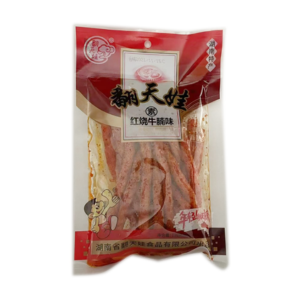 翻天娃辣条红烧牛腩味136克 - Instant Gluten (Braised Beef Brisket Flavor)