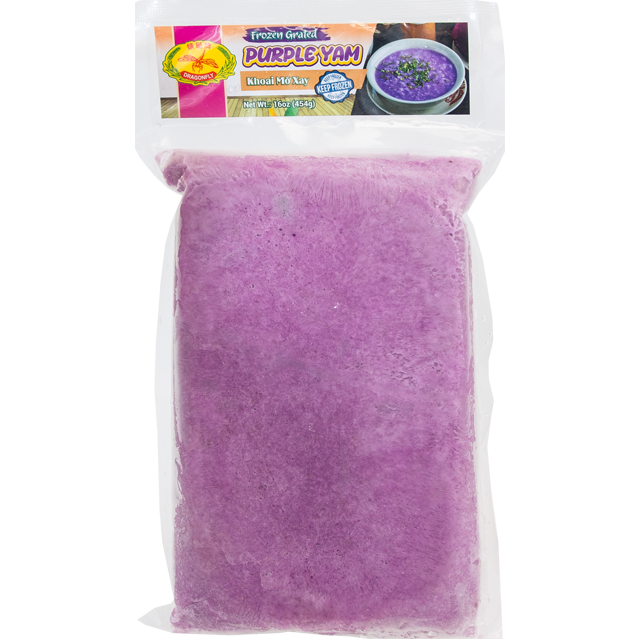 DRAGONFLY FROZEN GRATED PURPLE YAM 16OZ - 蜻蜓牌紫薯碎 冷冻 454 克