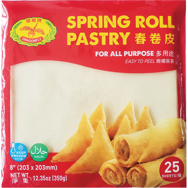 DRAGONFLY SPRING ROLL PASTRY12.4OZ - 双龙春卷皮 12.35oz/350g