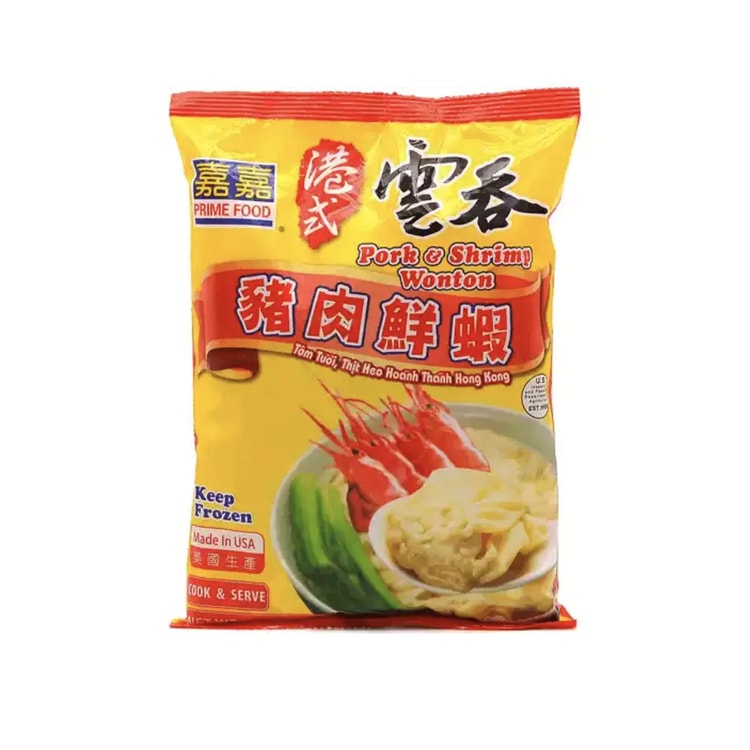 PRIME PORK&amp;SHRIMP WONTON 16oz - 嘉嘉港式雲吞鮮蝦豬肉1 lb