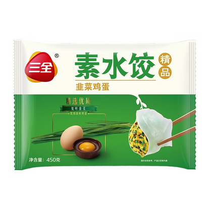 三全素水餃韭菜雞蛋450g