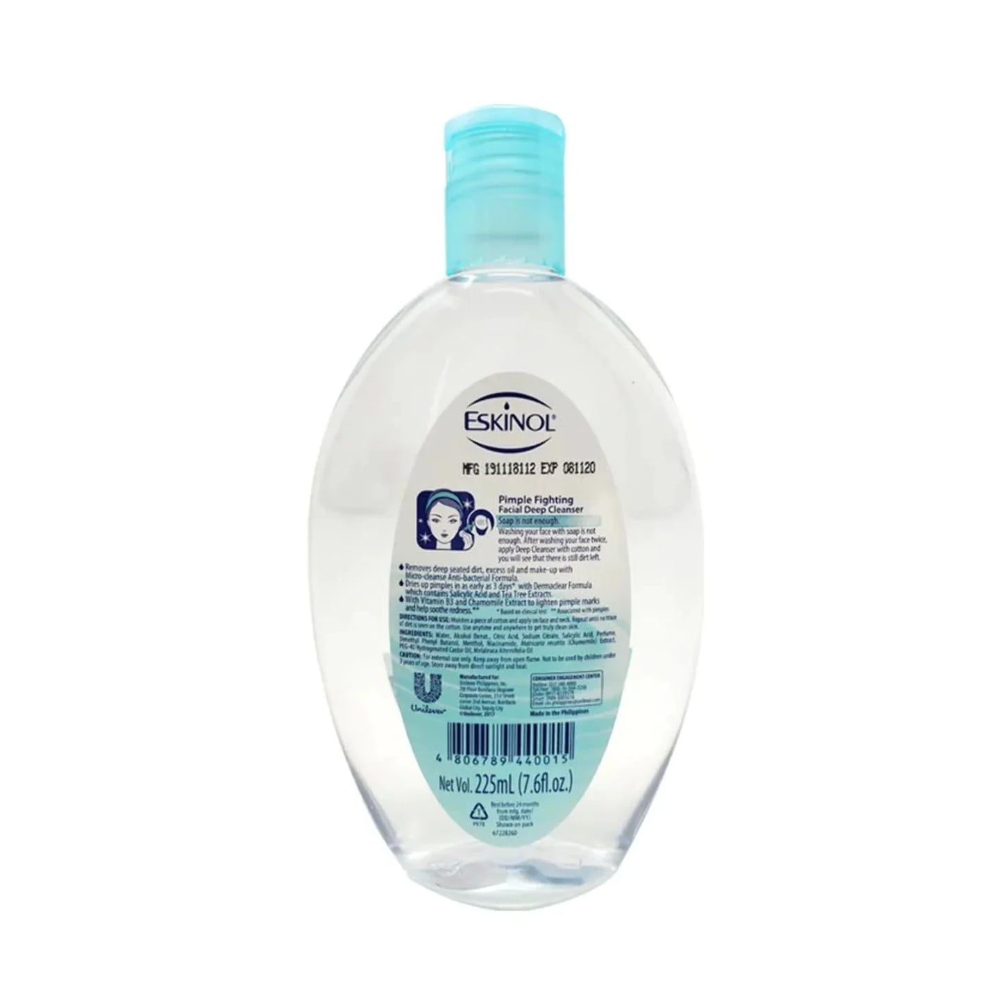 Eskinol Pimple Fighting Facial Deep Cleanser 225mL - 洗面奶