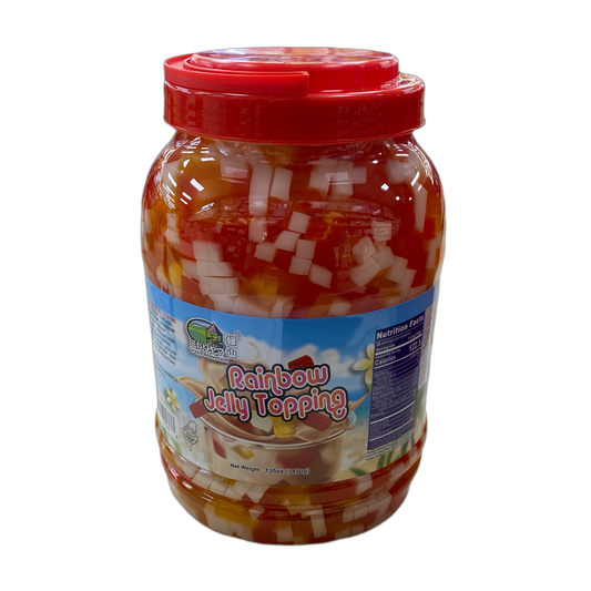 GREAN MOUNTAIN RAINBOW JELLY TOPPING - 绿山牌彩虹果冻浇头 135 oz/3850 g